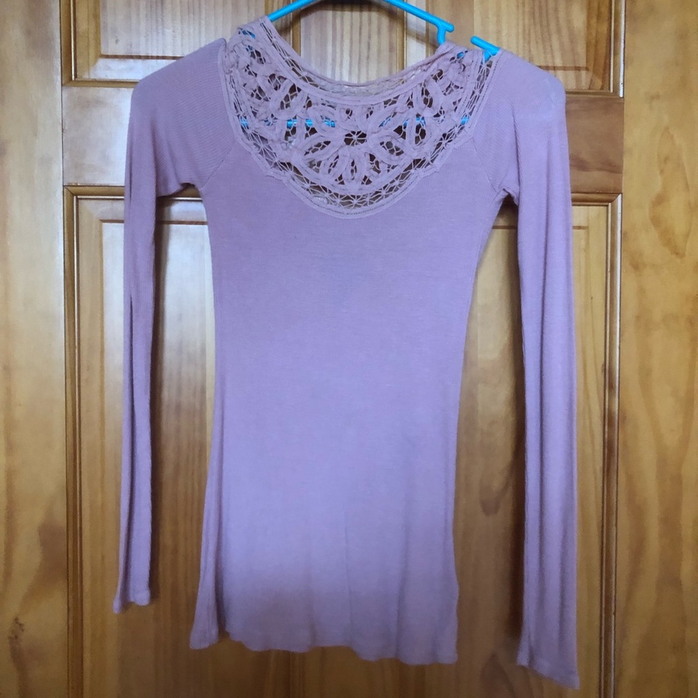 Pink Jessica Simpson top with tie neck